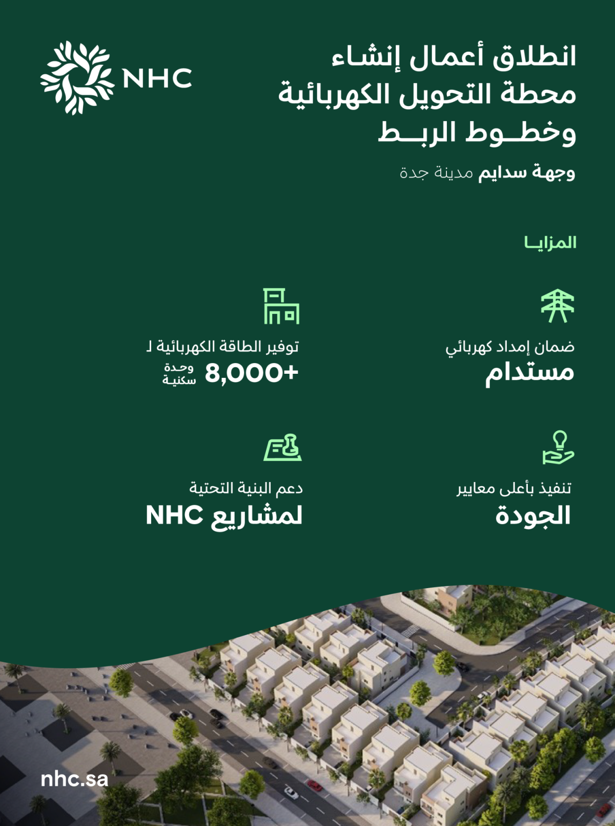 تعلن-“nhc”-عن-إنشاء-محطة-تحويل-كهربائية-في-وجهة-سدايم-بجدة