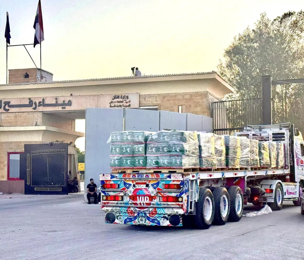 مساعدات-سعودية-جديدة-تعبر-منفذ-رفح-إلى-قطاع-غزة