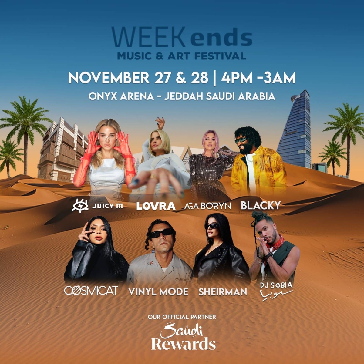 ”-أونكس-أرينا-”-يحتضن-مهرجان-”-ويكندز-”-للموسيقى-والفنون-بمشاركة-22-فنان-عالمي-ومحلي