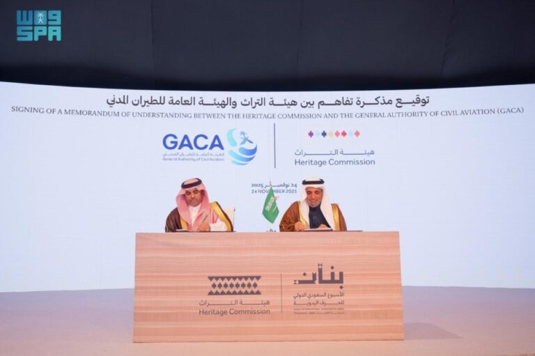 مذكرة-تفاهم-بين-«التراث»-و«الطيران-المدني»-لإبراز-التراث-الوطني