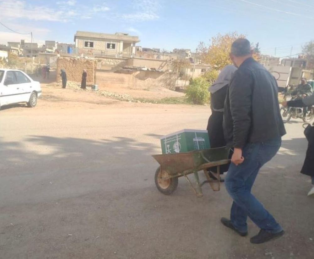 استفاد-منها-1200-أسرة.-مركز-الملك-سلمان-يوزع-مساعدات-في-ريف-دمشق