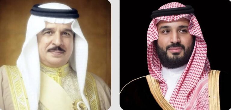 ولي-العهد-يبعث-برقية-شكر-لملك-مملكة-البحرين-إثر-مغادرته-المنامة