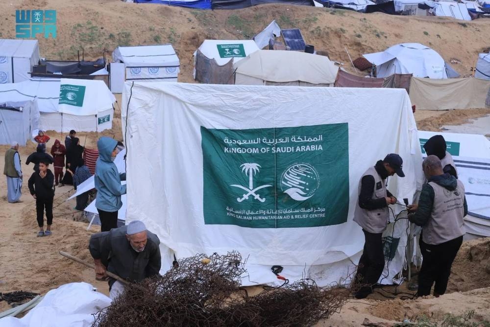 السعودية-تواصل-إيواء-النازحين-في-جنوب-غزة