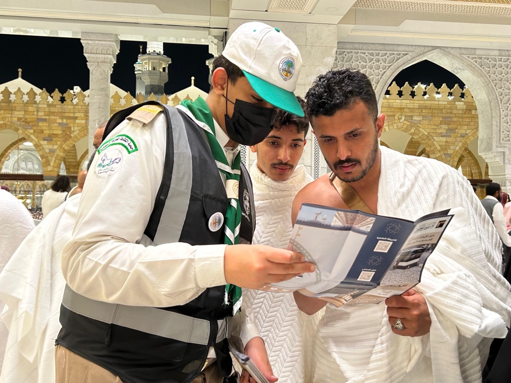 45-ألف-ساعة-تطوعية-للكشافة-لخدمة-المعتمرين-في-الحرم-خلال-نصف-رمضان