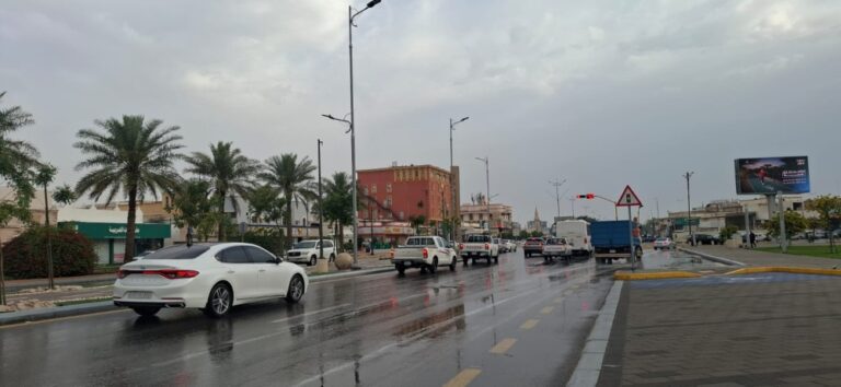 صور|-أمطار-خفيفة-تبلل-بقيق.-الأحساء-تترقب-الإنذار-البرتقالي-حتى-المساء