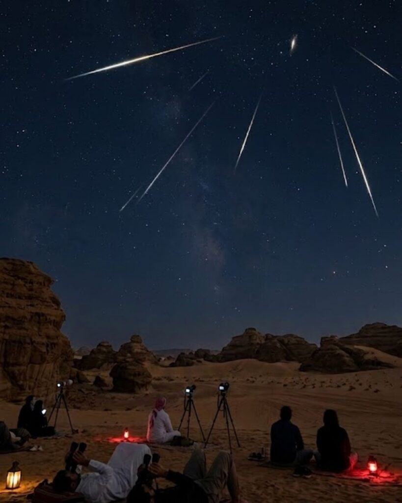 فلكية جدة: شهب القيثاريات تزين سماء المملكة فجر الخميس