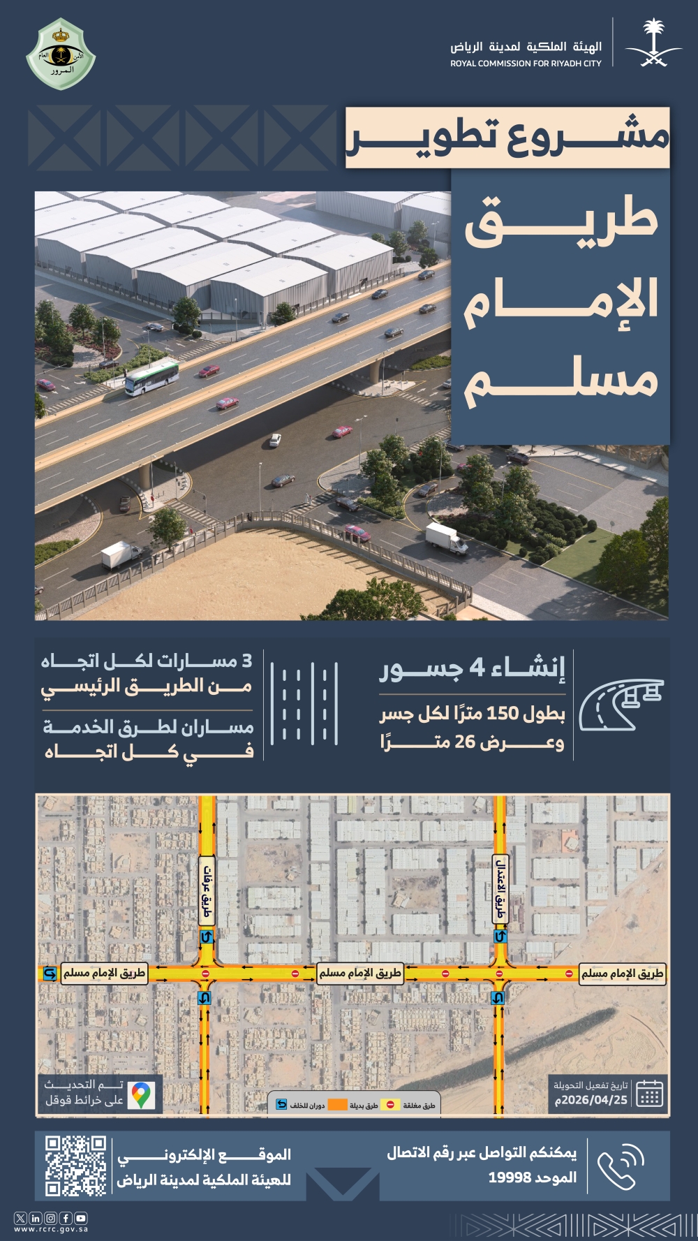 لفك-اختناقات-المرور.-تنفيذ-أعمال-تطوير-طريق-الإمام-مسلم-في-الرياض