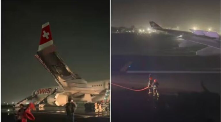 إصابة-4-ركاب-إثر-حريق-في-طائرة-سويسرية-في-مطار-إنديرا-غاندي-بالهند