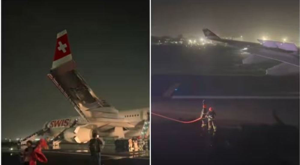 إصابة 4 ركاب إثر حريق في طائرة سويسرية في مطار إنديرا غاندي بالهند