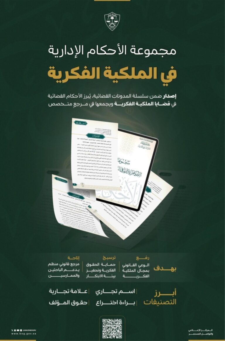 ديوان-المظالم-يعلن-عن-مجموعة-جديدة-من-الأحكام-الإدارية-في-الملكية-الفكرية