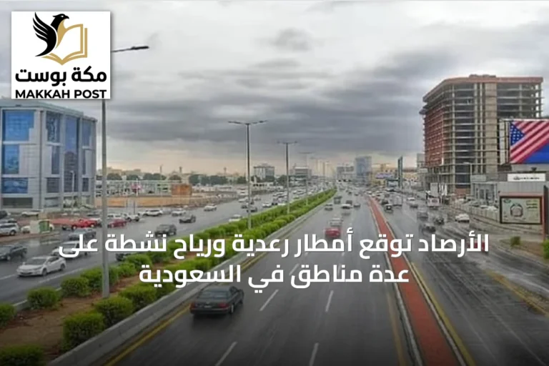 الأرصاد توقع أمطار رعدية ورياح نشطة على عدة مناطق في السعودية
