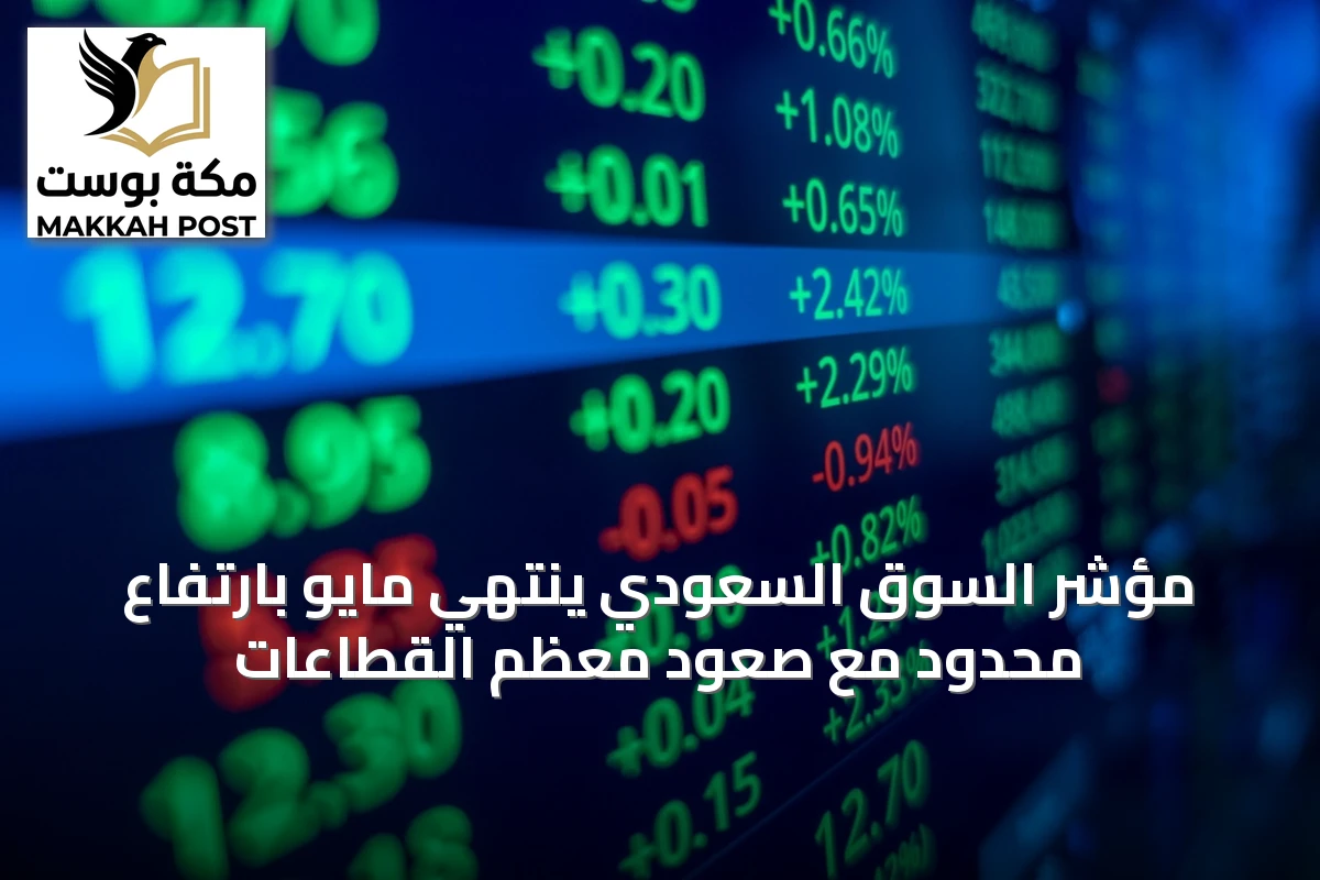 مؤشر السوق السعودي ينتهي مايو بارتفاع محدود مع صعود معظم القطاعات