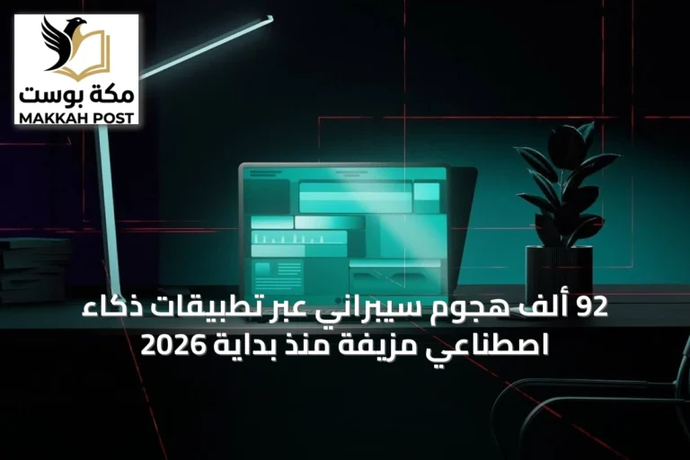 92 ألف هجوم سيبراني عبر تطبيقات ذكاء اصطناعي مزيفة منذ بداية 2026