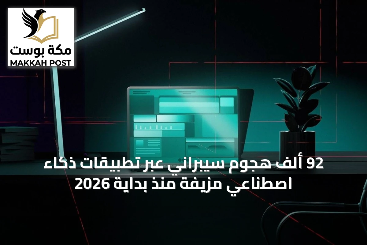 92 ألف هجوم سيبراني عبر تطبيقات ذكاء اصطناعي مزيفة منذ بداية 2026