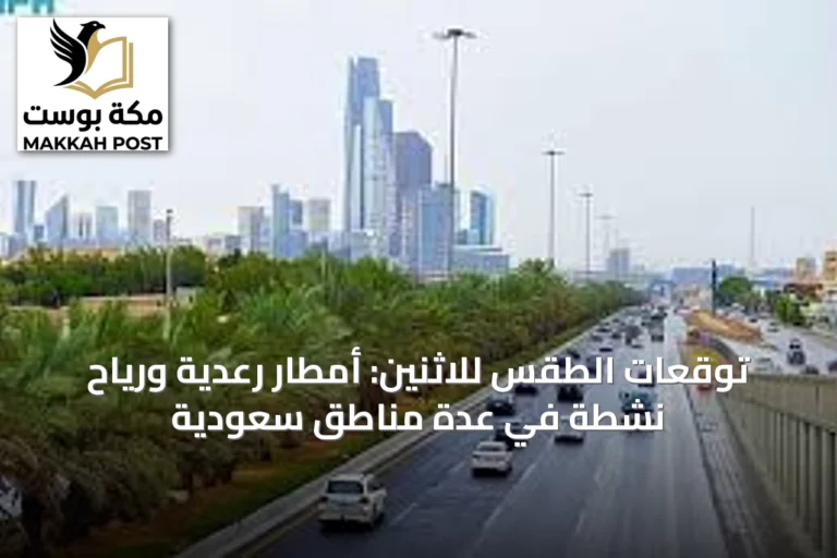 توقعات الطقس للاثنين: أمطار رعدية ورياح نشطة في عدة مناطق سعودية