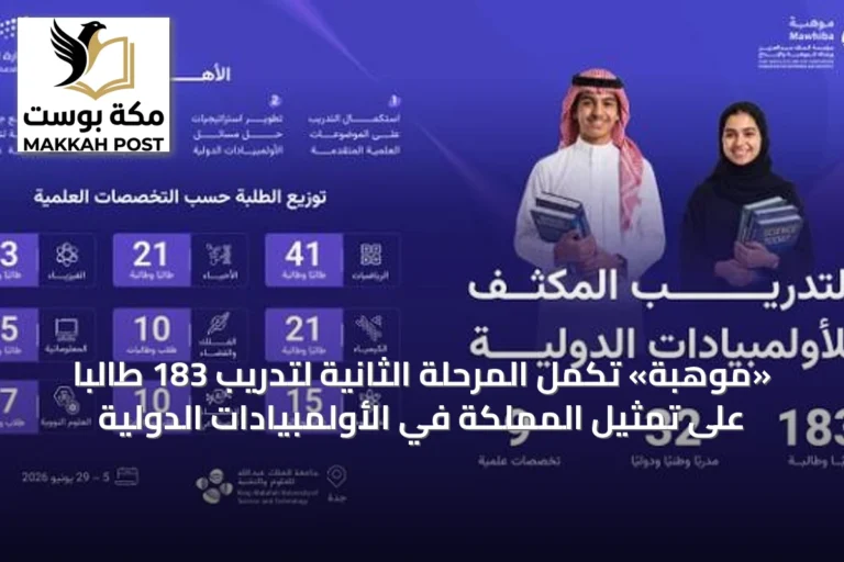 «موهبة» تُكمل المرحلة الثانية لتدريب 183 طالبًا على تمثيل المملكة في الأولمبيادات الدولية