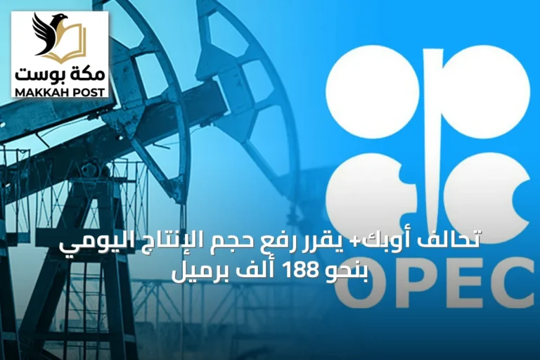تحالف أوبك+ يقرر رفع حجم الإنتاج اليومي بنحو 188 ألف برميل