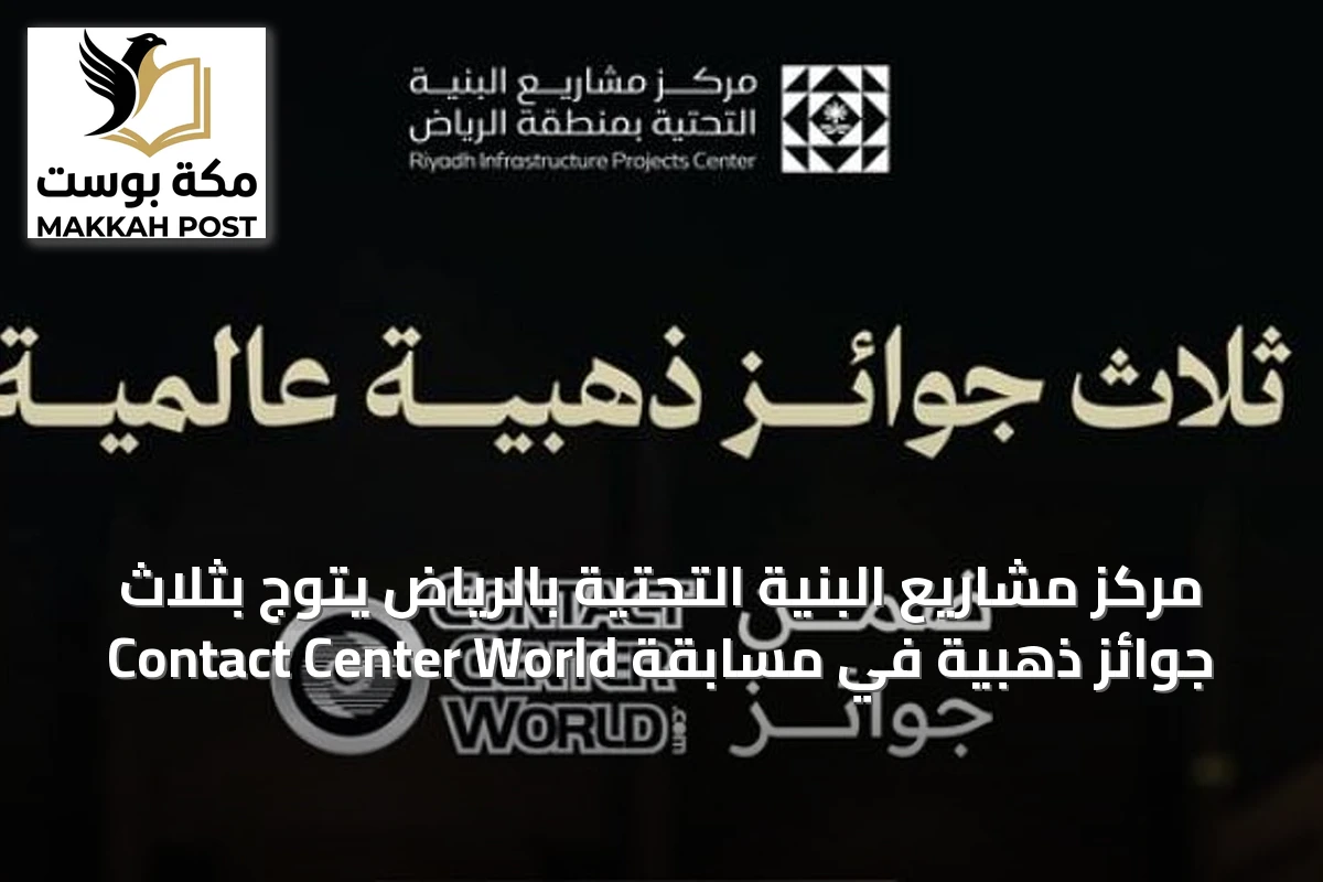 مركز مشاريع البنية التحتية بالرياض يتوّج بثلاث جوائز ذهبية في مسابقة Contact Center World