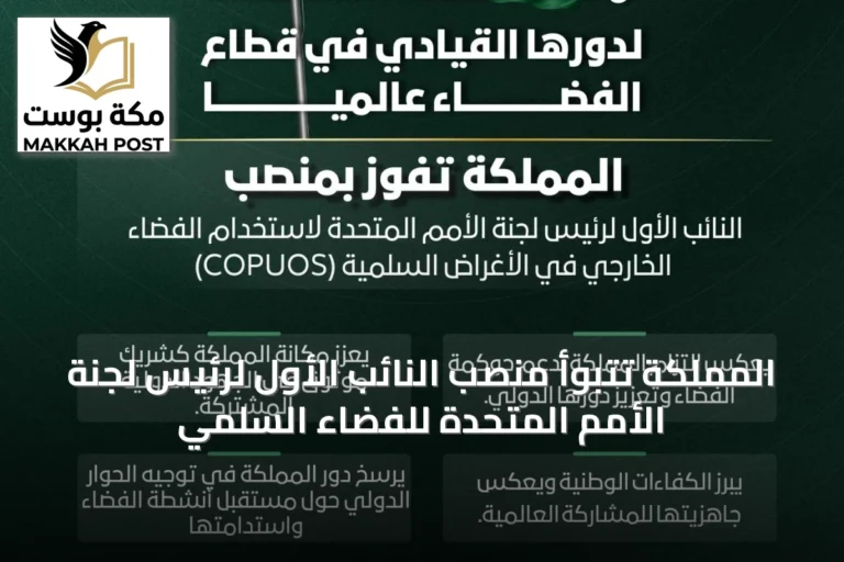 المملكة تتبوأ منصب النائب الأول لرئيس لجنة الأمم المتحدة للفضاء السلمي