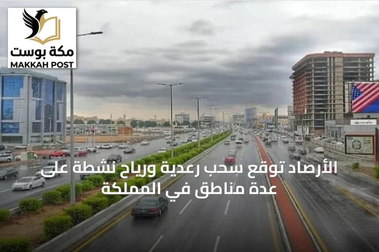 الأرصاد توقع سحب رعدية ورياح نشطة على عدة مناطق في المملكة