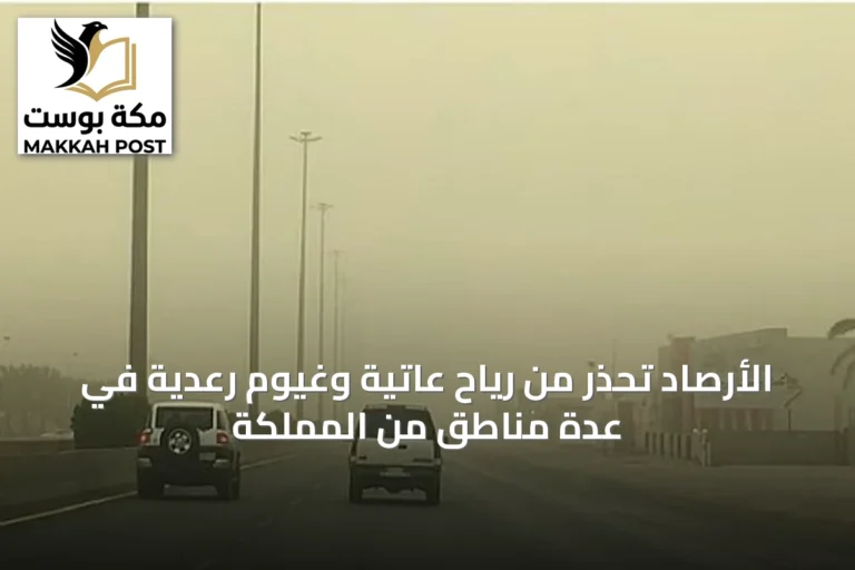 الأرصاد تحذر من رياح عاتية وغيوم رعدية في عدة مناطق من المملكة