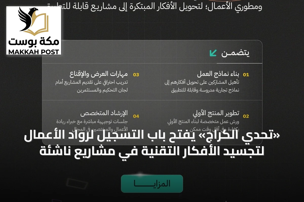 «تحدي الكراج» يفتح باب التسجيل لرواد الأعمال لتجسيد الأفكار التقنية في مشاريع ناشئة