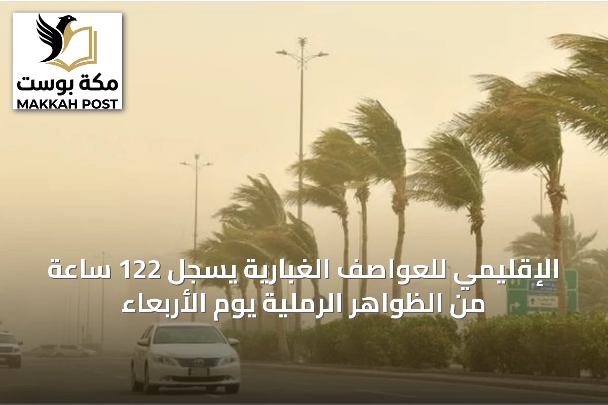 الإقليمي للعواصف الغبارية يسجل 122 ساعة من الظواهر الرملية يوم الأربعاء