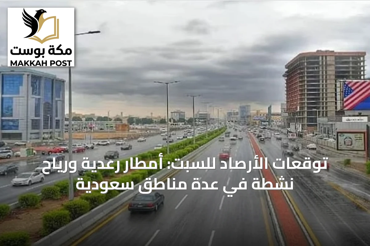 توقعات الأرصاد للسبت: أمطار رعدية ورياح نشطة في عدة مناطق سعودية