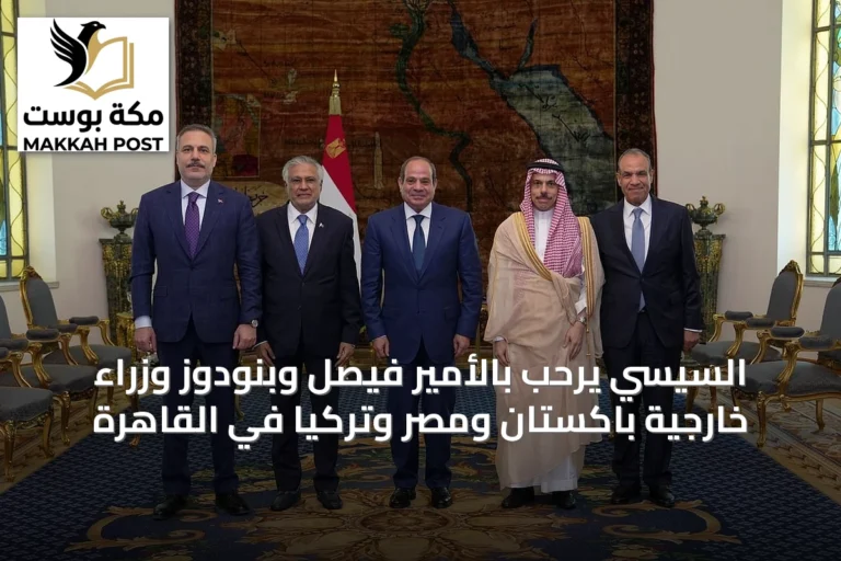 السيسي يرحب بالأمير فيصل وبنودوز وزراء خارجية باكستان ومصر وتركيا في القاهرة