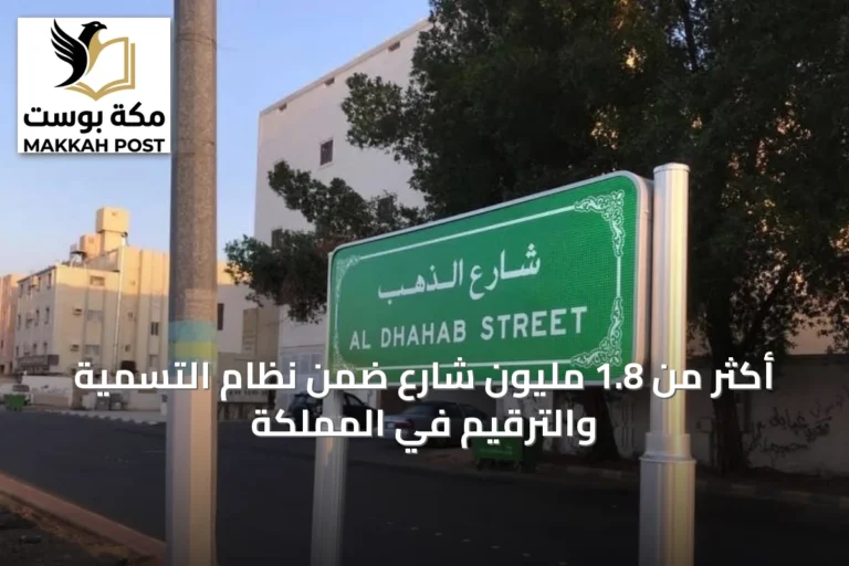 أكثر من 1.8 مليون شارع ضمن نظام التسمية والترقيم في المملكة