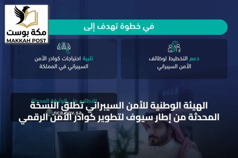 الهيئة الوطنية للأمن السيبراني تطلق النسخة المحدثة من إطار سيوف لتطوير كوادر الأمن الرقمي