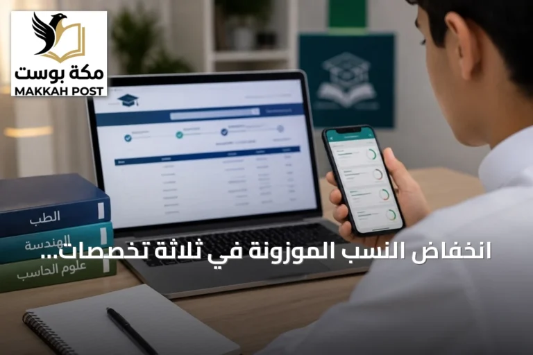 انخفاض النسب الموزونة في ثلاثة تخصصات رئيسية بالقبول الجامعي