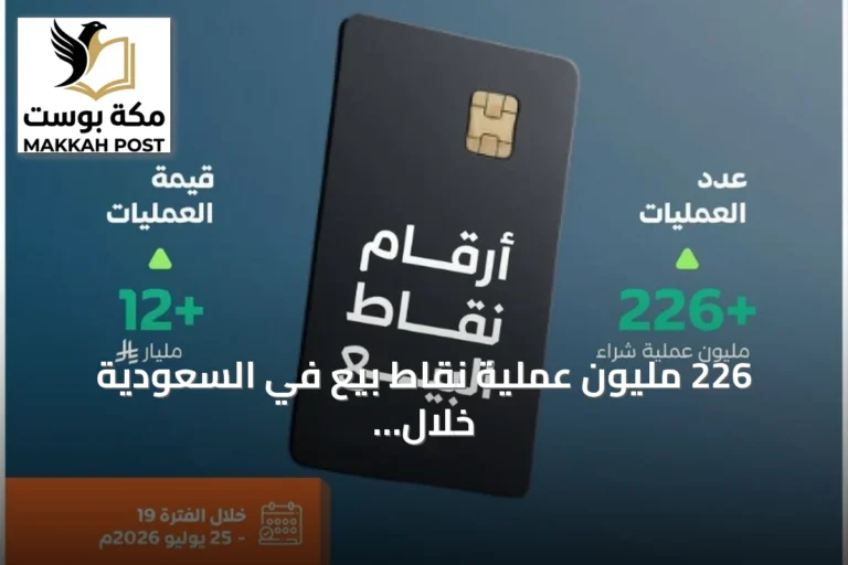 226 مليون عملية نقاط بيع في السعودية خلال أسبوع بقيمة تتجاوز 12 مليار ريال