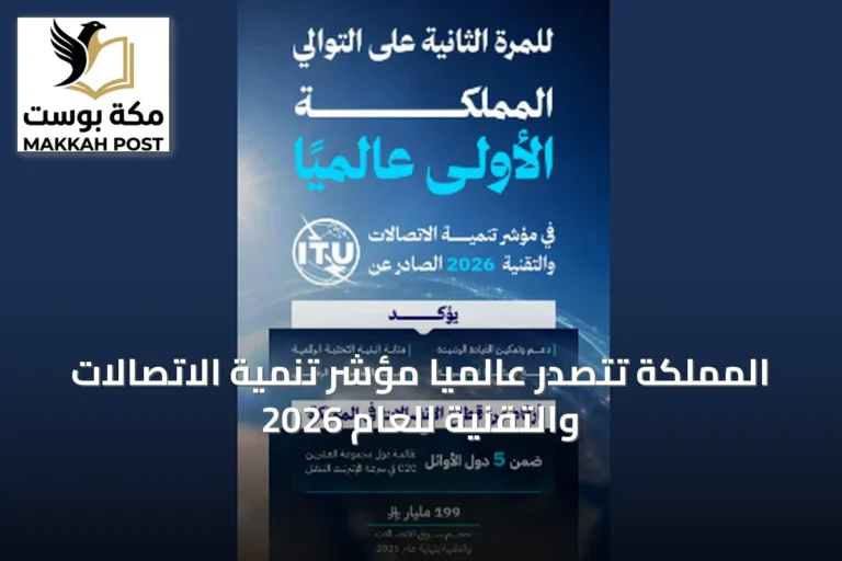المملكة تتصدر عالميًا مؤشر تنمية الاتصالات والتقنية للعام 2026