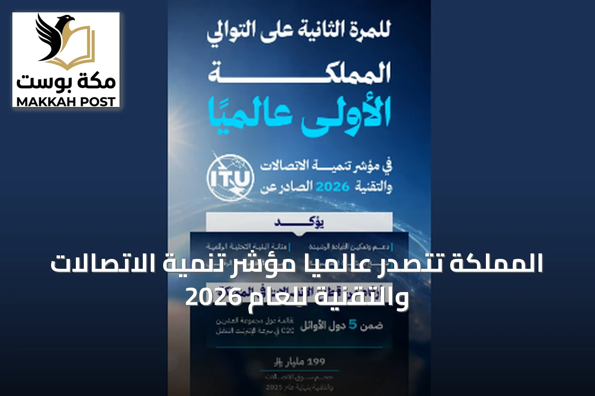 المملكة تتصدر عالميًا مؤشر تنمية الاتصالات والتقنية للعام 2026