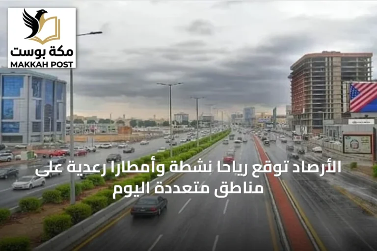 الأرصاد توقع رياحاً نشطة وأمطاراً رعدية على مناطق متعددة اليوم