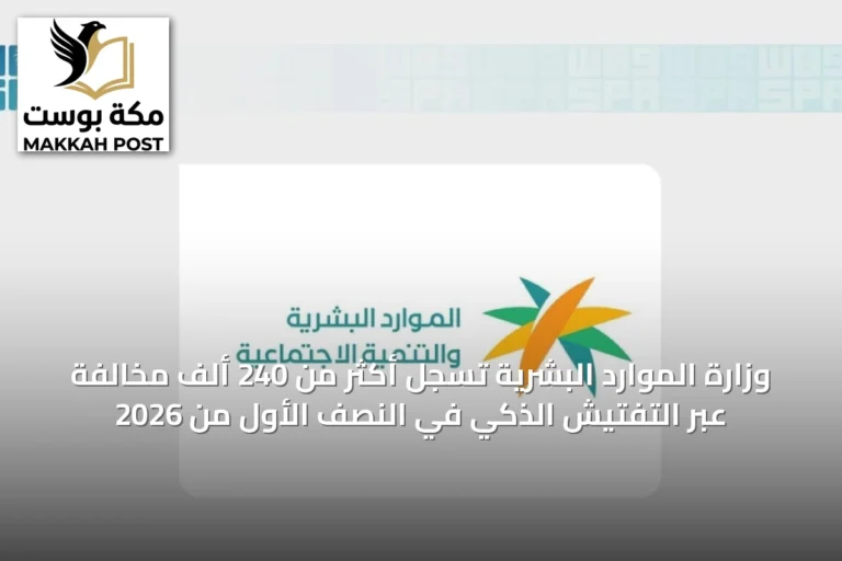 وزارة الموارد البشرية تسجل أكثر من 240 ألف مخالفة عبر التفتيش الذكي في النصف الأول من 2026