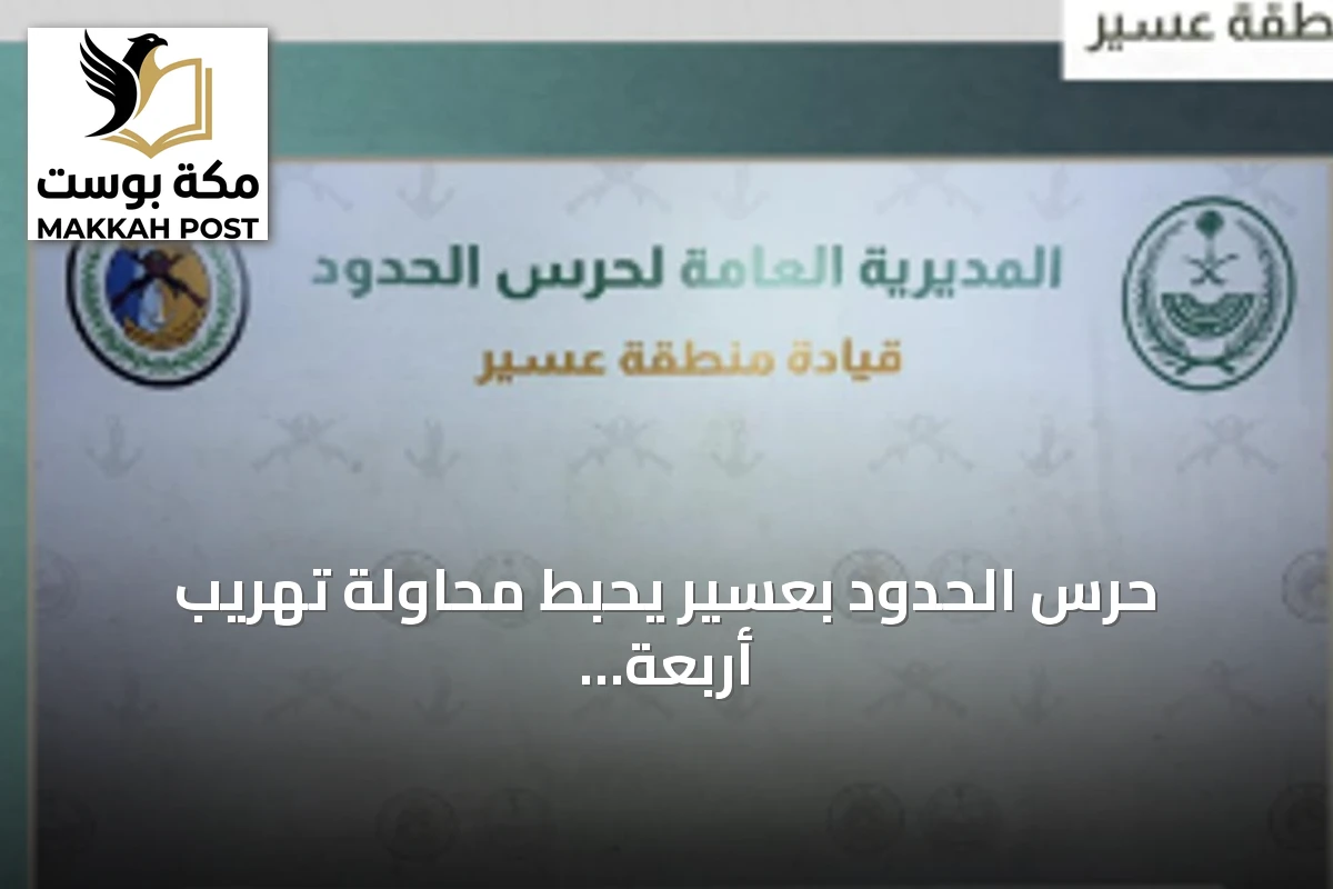 حرس الحدود بعسير يحبط محاولة تهريب أربعة كيلوجرامات من الحشيش في قطاع الربوعة