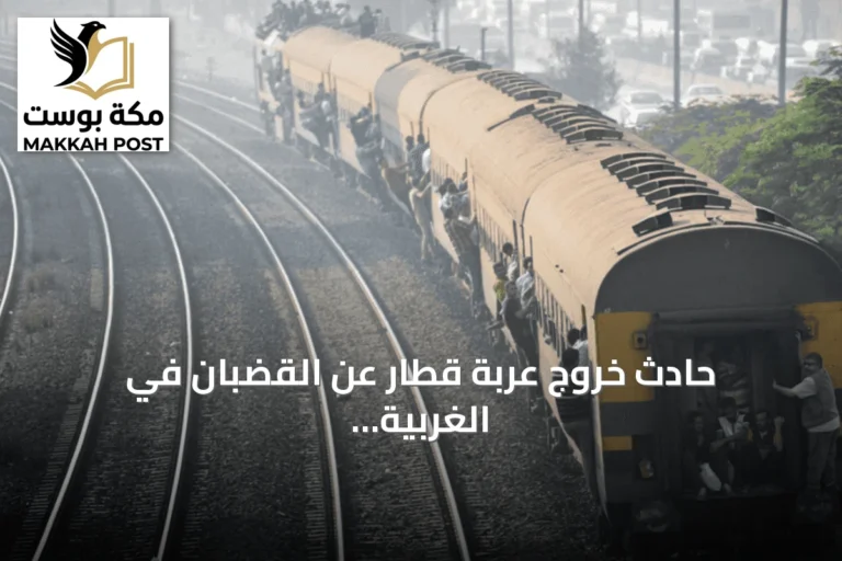 حادث خروج عربة قطار عن القضبان في الغربية وإصابة 14 راكباً