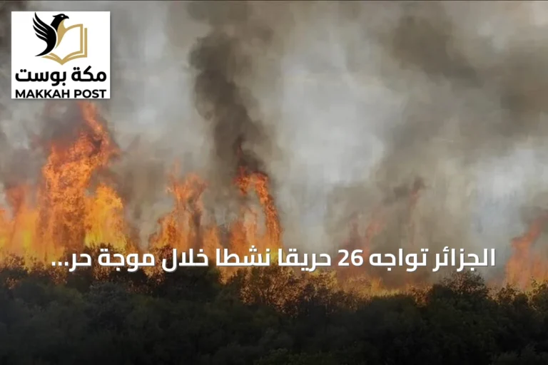 الجزائر تواجه 26 حريقا نشطا خلال موجة حر وجفاف شديد