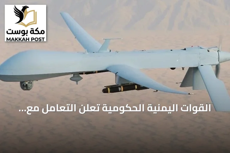 القوات اليمنية الحكومية تعلن التعامل مع طائرة مسيّرة معادية غربي عدن
