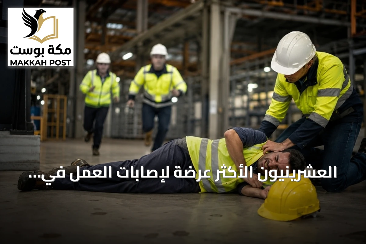 العشرينيون الأكثر عرضة لإصابات العمل في السعودية خلال الربع الثاني من 2026