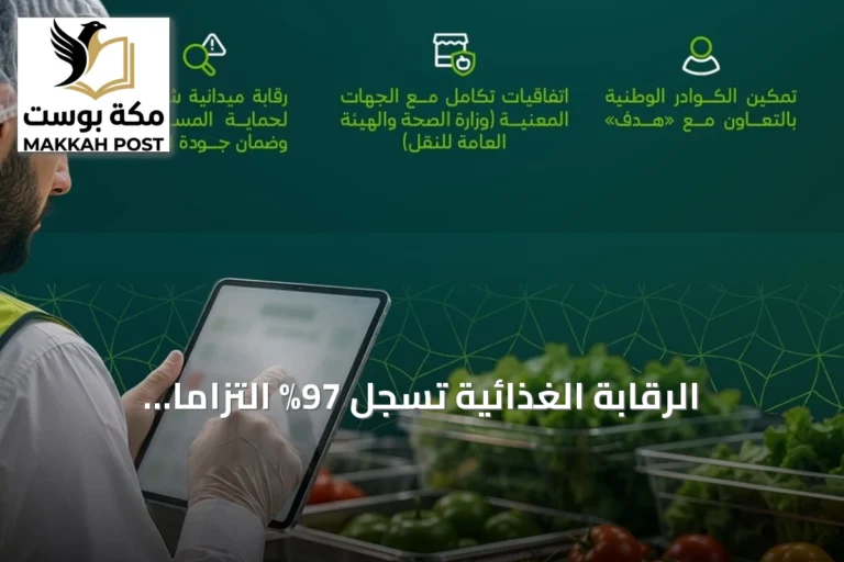 الرقابة الغذائية تسجل 97% التزاماً بمعايير السلامة في النصف الأول من 2026