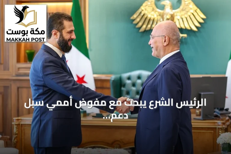 الرئيس الشرع يبحث مع مفوض أممي سبل دعم عودة اللاجئين إلى سوريا