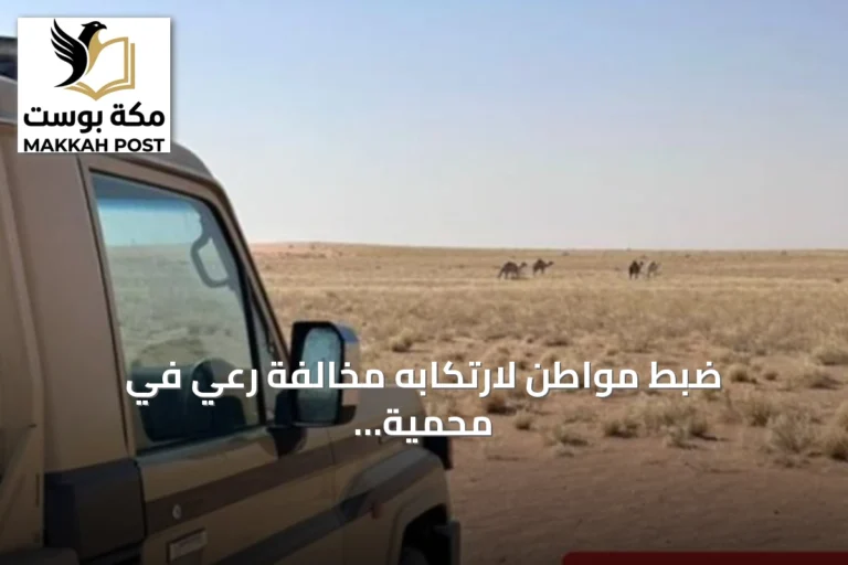 ضبط مواطن لارتكابه مخالفة رعي في محمية الملك عبدالعزيز الملكية