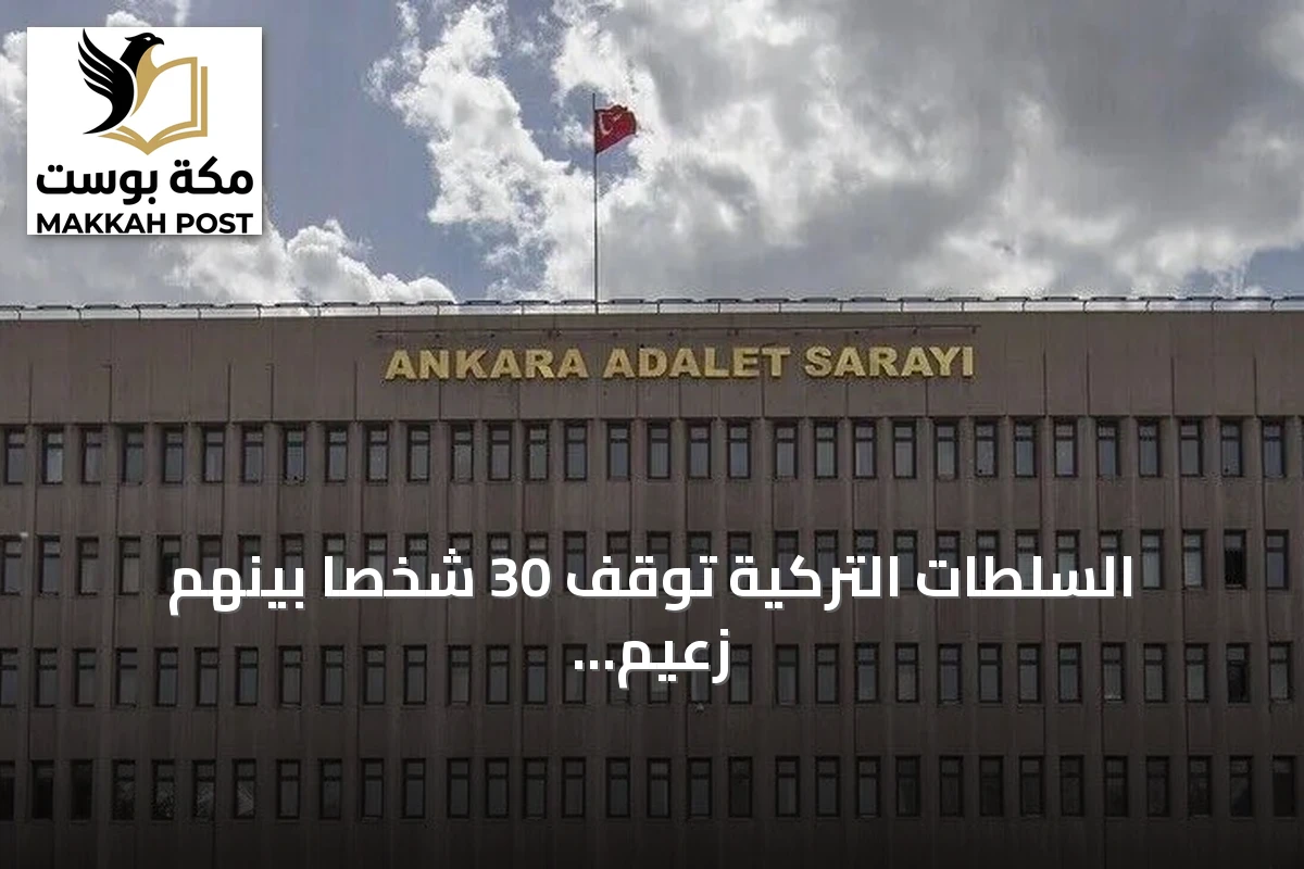 السلطات التركية توقف 30 شخصاً بينهم زعيم منظمة إجرامية في مداهمة شملت 17 ولاية
