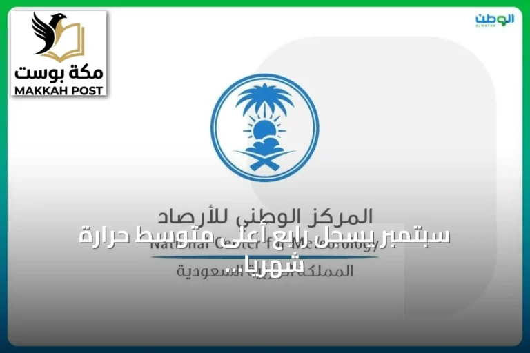 سبتمبر يسجل رابع أعلى متوسط حرارة شهريًا وأقل معدل أمطار
