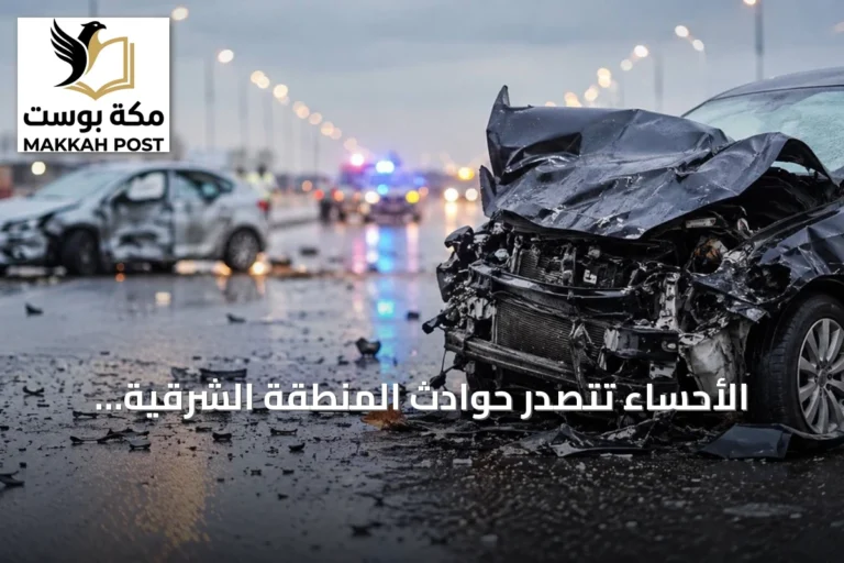 الأحساء تتصدر حوادث المنطقة الشرقية الجسيمة لعام 2025