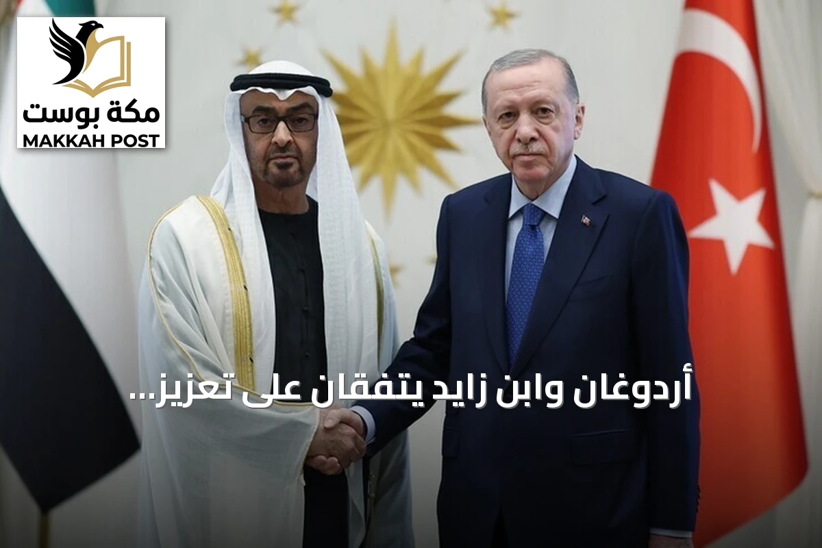 أردوغان وابن زايد يتفقان على تعزيز التعاون التركي الإماراتي في الدفاع والاقتصاد