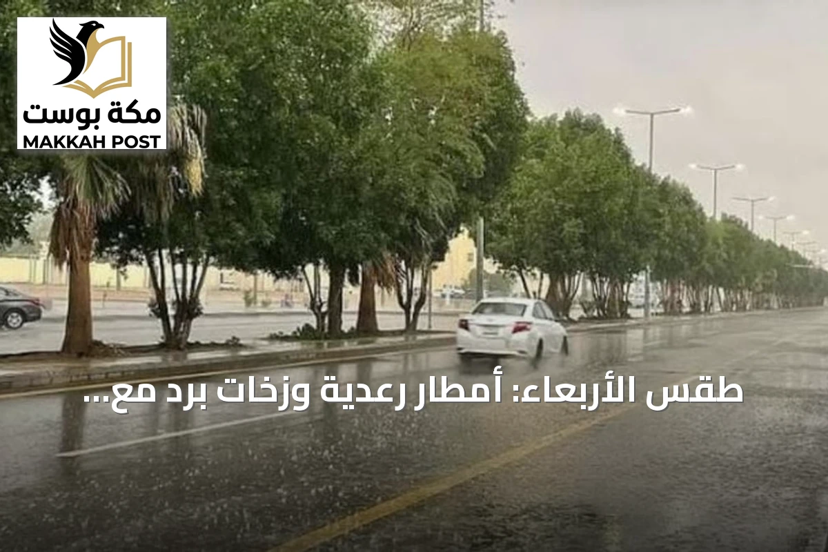 طقس الأربعاء: أمطار رعدية وزخات برد مع رياح نشطة على عدة مناطق سعودية